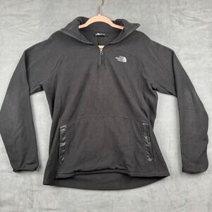 The North‎ Face Womens Black Fleece Pullover Quarter Zip L Large Jacket